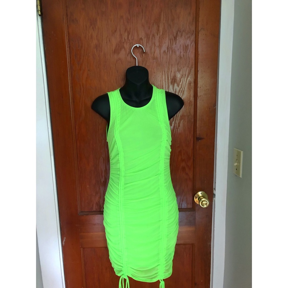 Sexy neon green FN dress